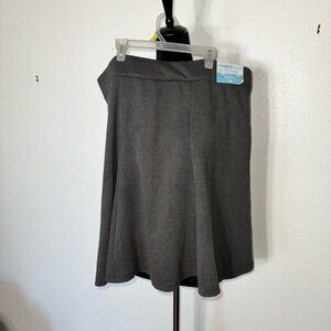 NWT Riders by Lee Gray Circle Skirt Comfort Waist XL Midi